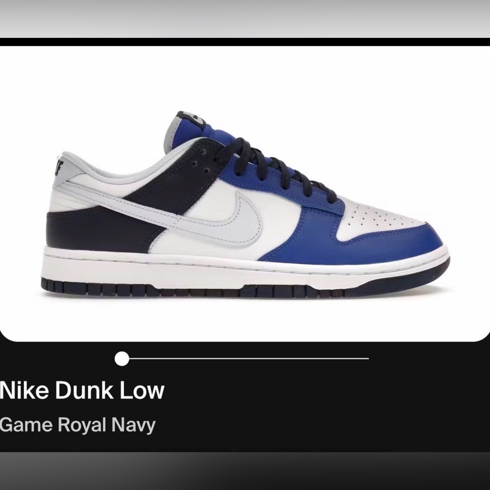 Like New Nike Dunk Low - Game Royal and Navy Size 13 14 Men’s